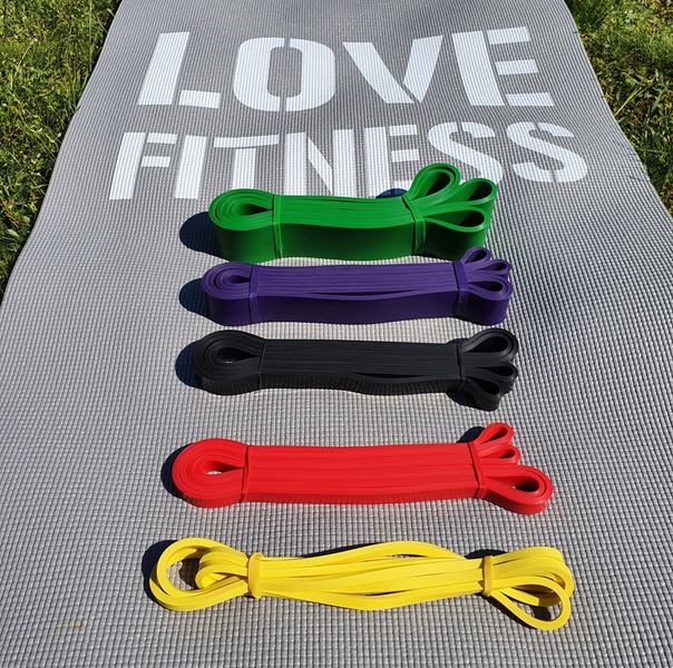 эспандер лента 4 шт. фитнес резинки u powex. эластичные петли. эспандер / фитнес резинки. ленточный эспандер (фитнес резинка), сопротивление 7, 600*50*2,2мм.